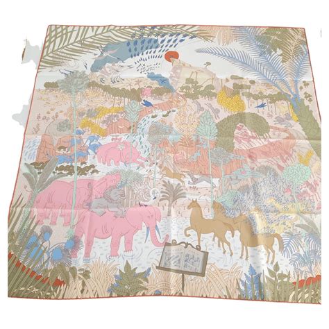 hermes carnaval des animaux|Le Carnaval des Animaux scarf 90 .